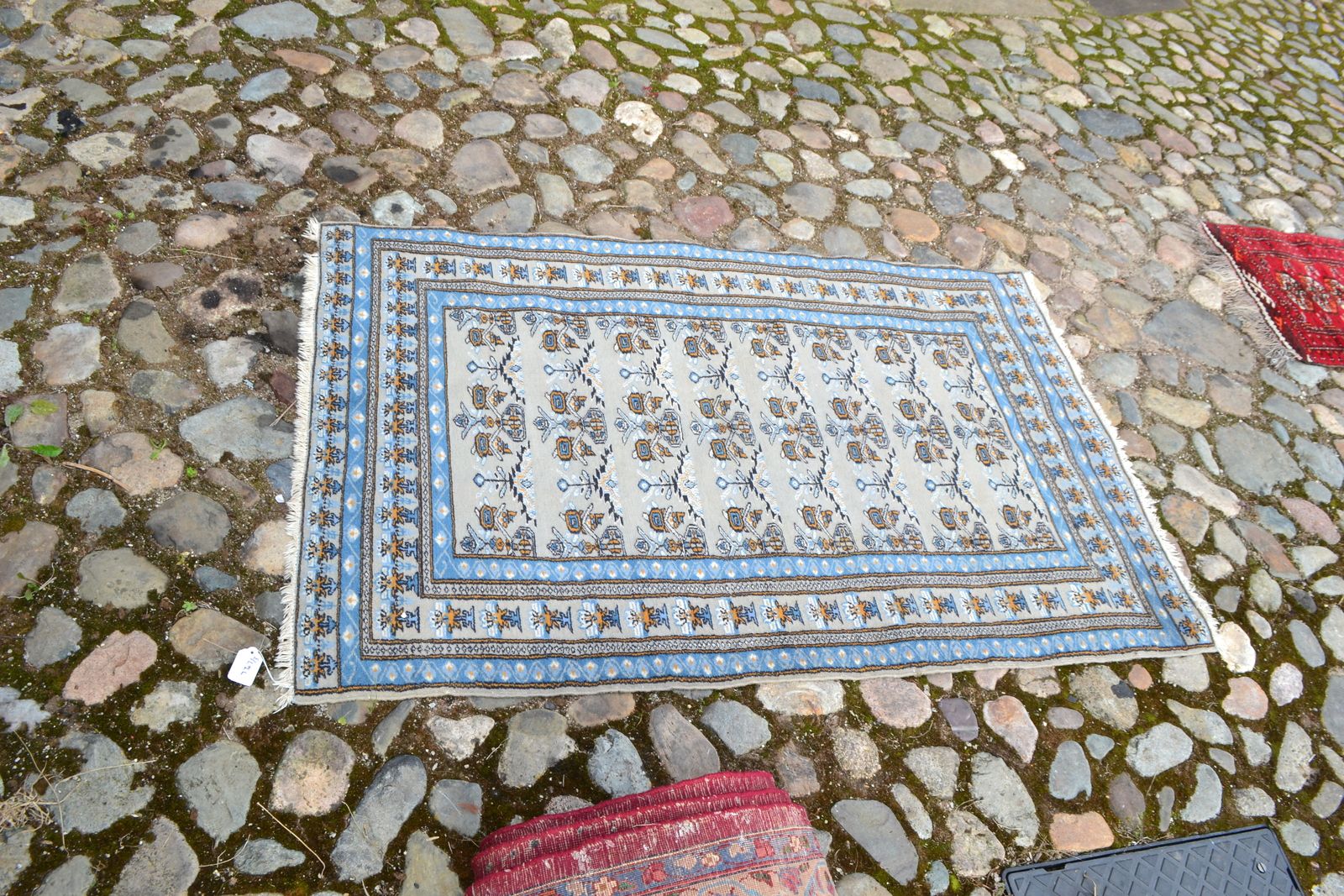 Discover our range of Persian pattern rugs! The highlight, a sky-blue ground rug, sized at 148cm x 94cm. Shop now, transform your space.