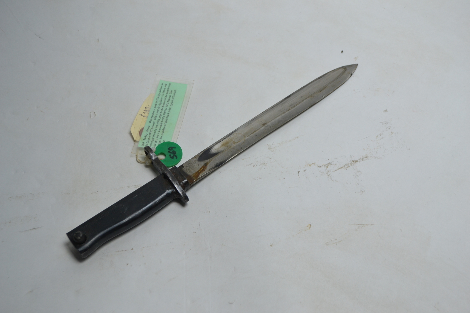 Discover authentic Turkish Ersatz Bayonets, perfect for 1903 or 1935 Mauser. Featuring a 15.6mm muzzle ring and black painted scabbard. Explore now!