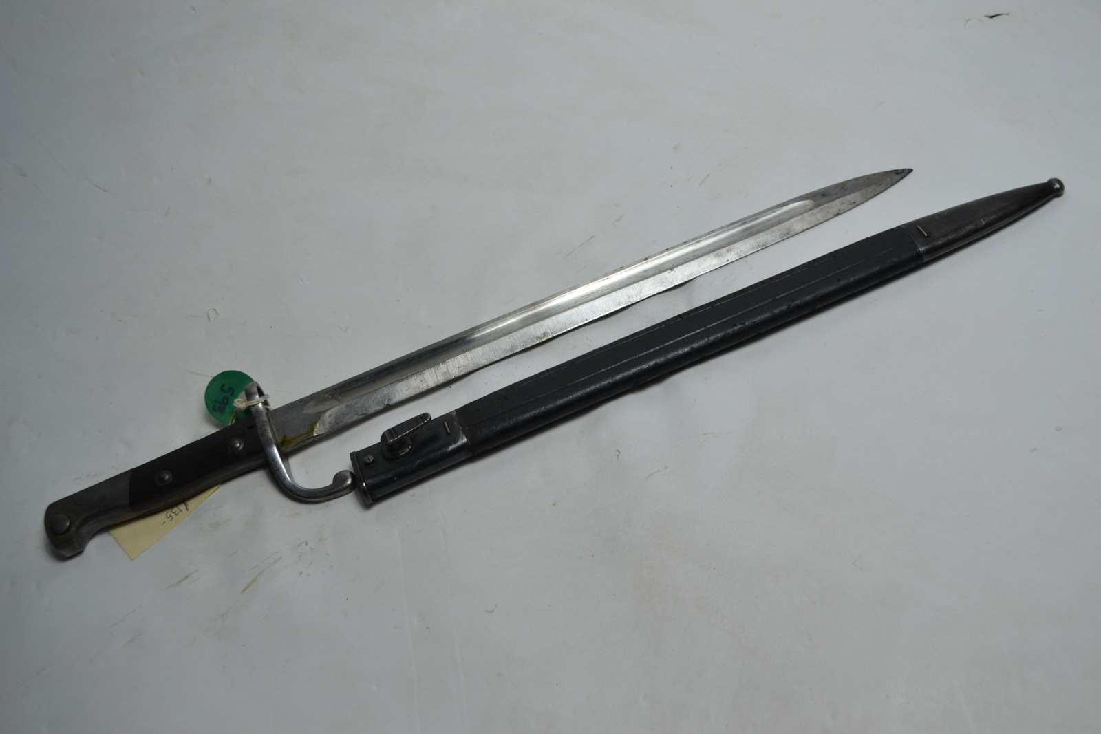 Discover our range of Brazilian 1908 bayonets, crafted in Czechoslovakia with attachable leather scabbards from Fabrica De Itajuba. Explore now for unique serial numbered pieces.