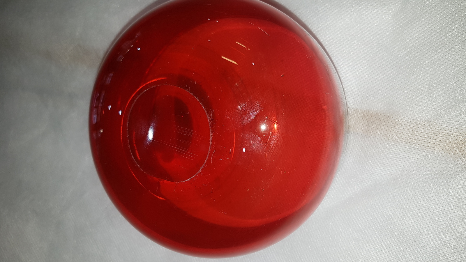 19th C. Cranberry Finger Bowl Glass Rinser