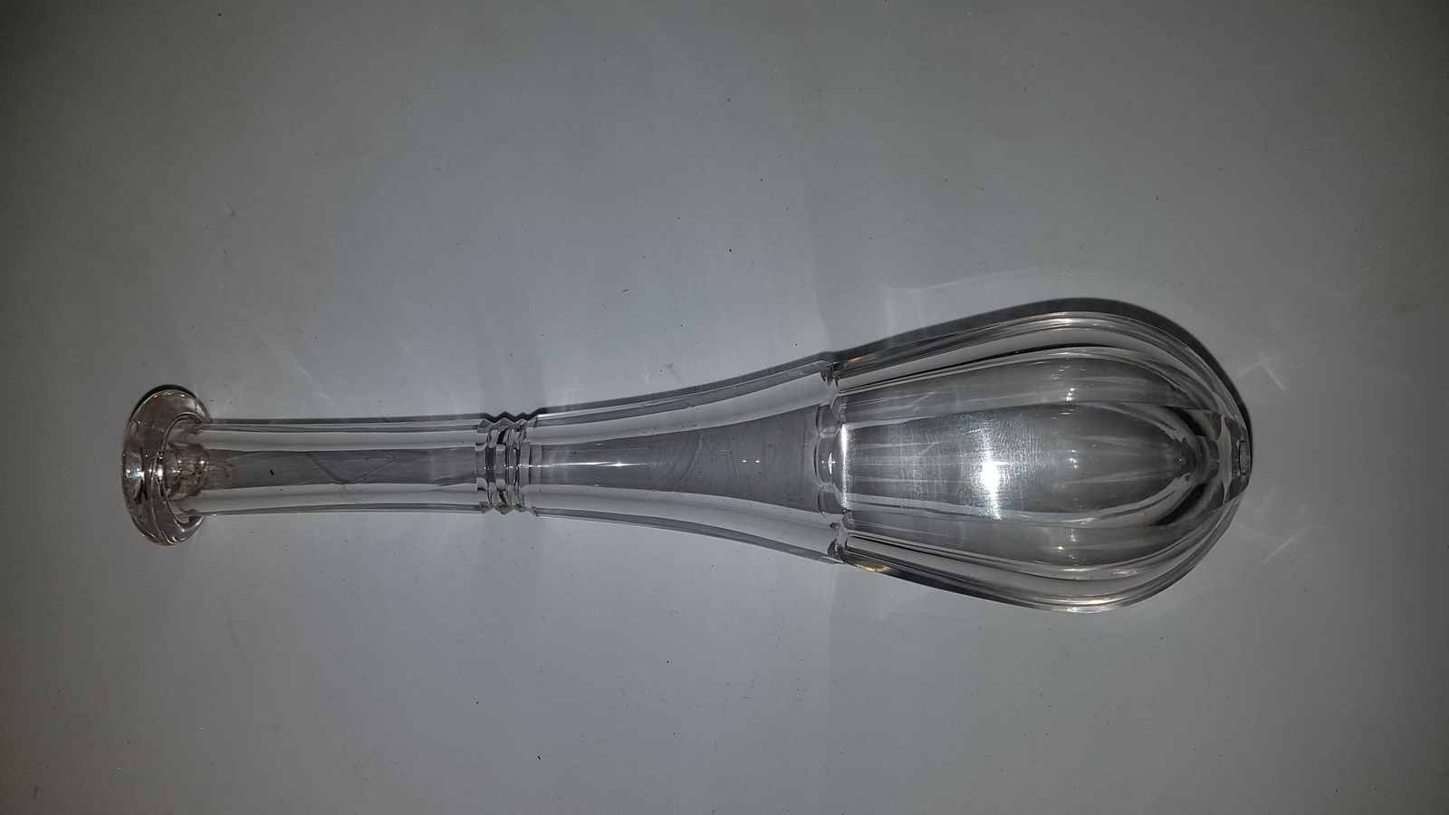 Discover our 19th Century English glass toddy lifter, 16.5cm high in top condition. Browse now and add a touch of vintage charm to your collection today.