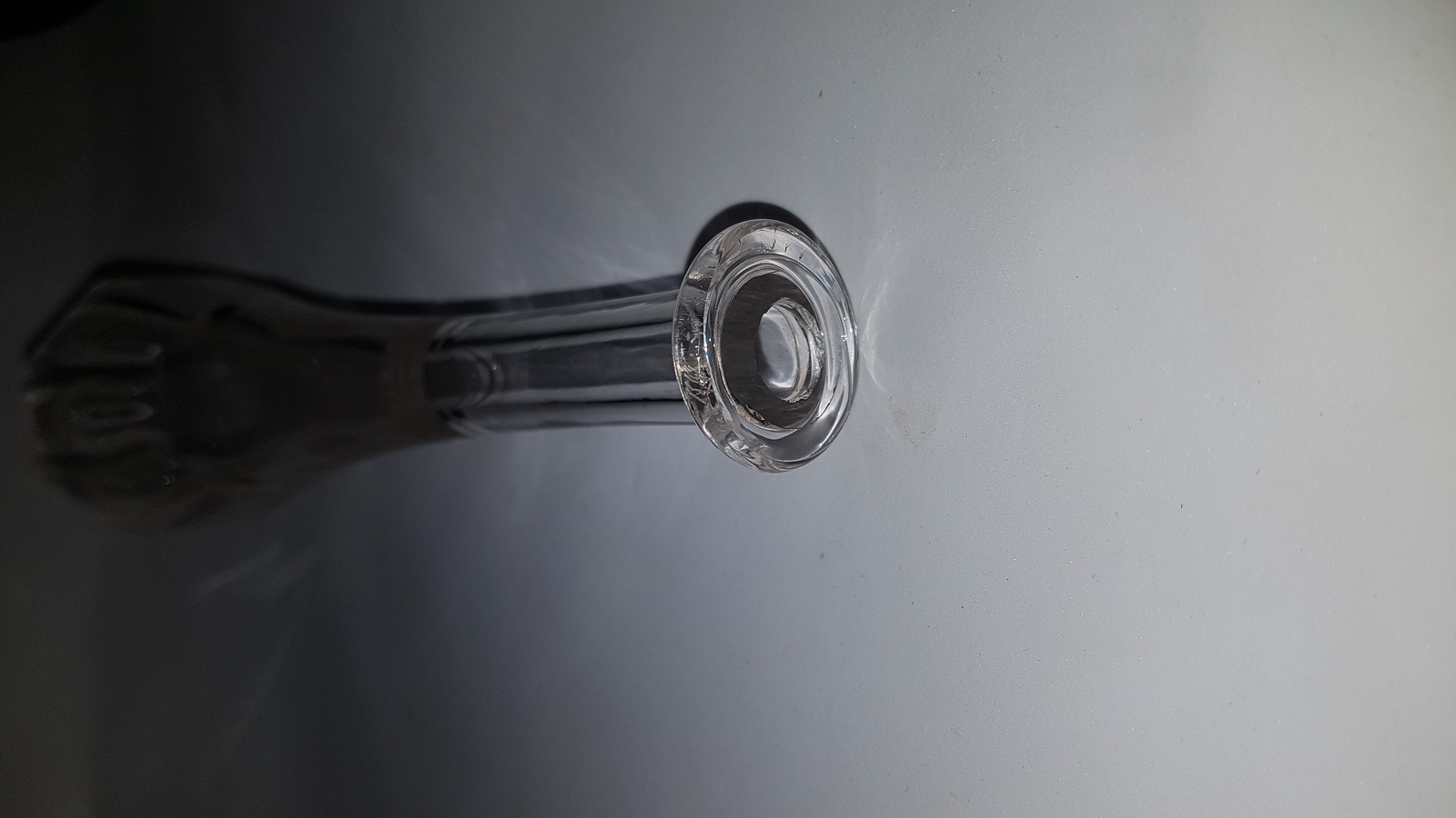 Discover our 19th Century English glass toddy lifter, 16.5cm high in top condition. Browse now and add a touch of vintage charm to your collection today.