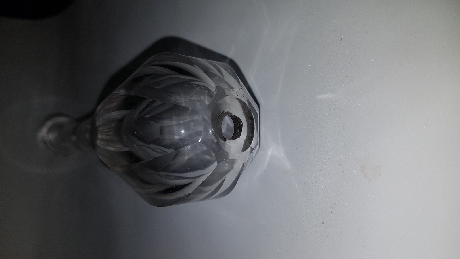 Discover our 19th Century English glass toddy lifter, 16.5cm high in top condition. Browse now and add a touch of vintage charm to your collection today.