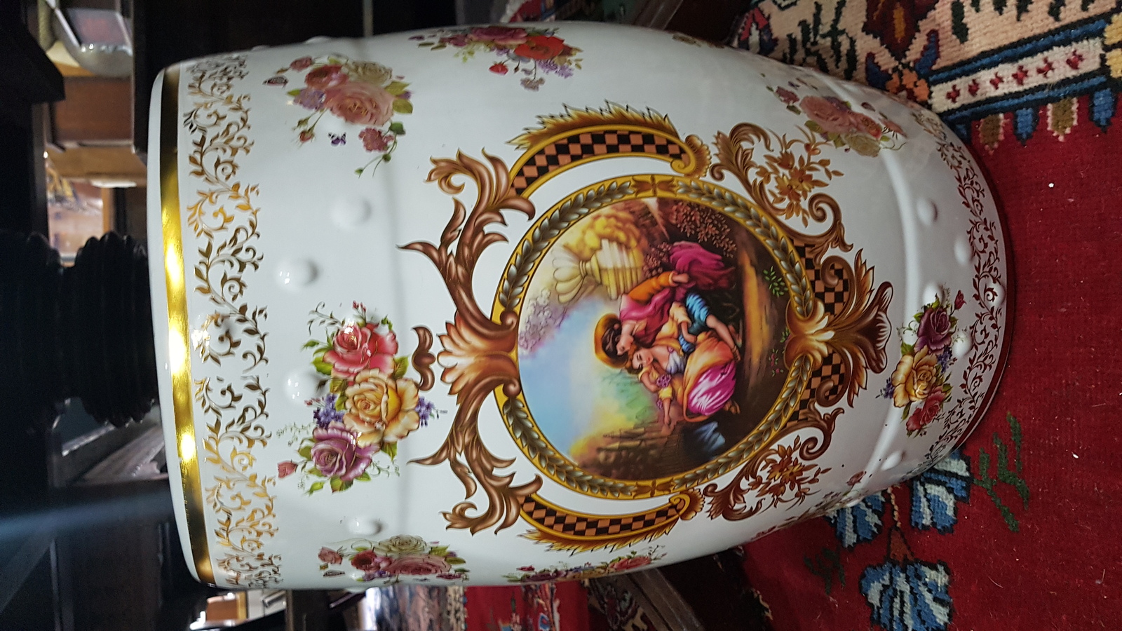 A Pair Of Decorative Porcelain Garden Seats