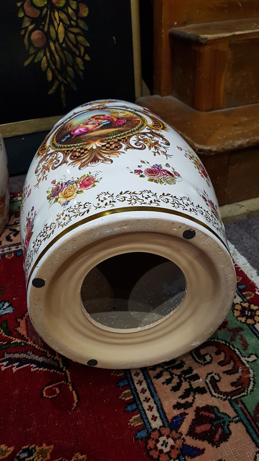 A Pair Of Decorative Porcelain Garden Seats