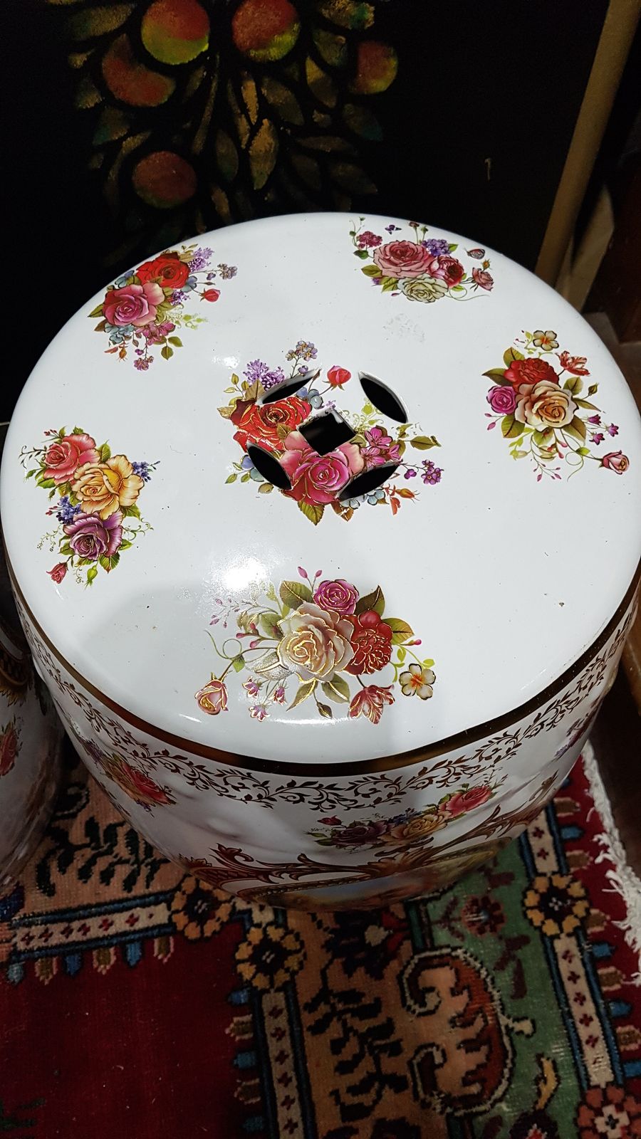 A Pair Of Decorative Porcelain Garden Seats