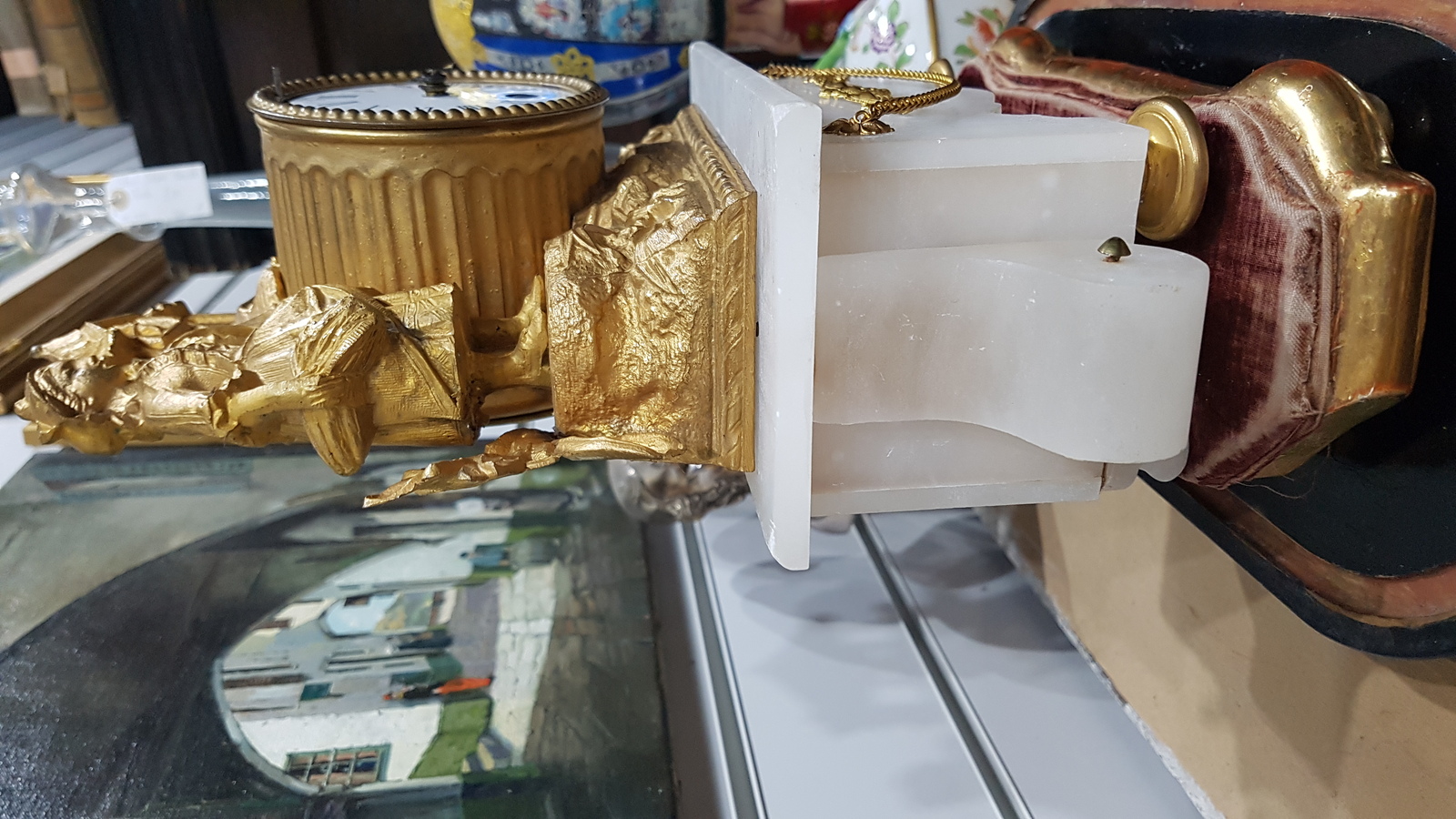 Discover our range of 19th-century French gilt metal and alabaster mantle clocks. Featuring female figure designs and a glass dome. Shop now for your perfect mantelpiece addition.