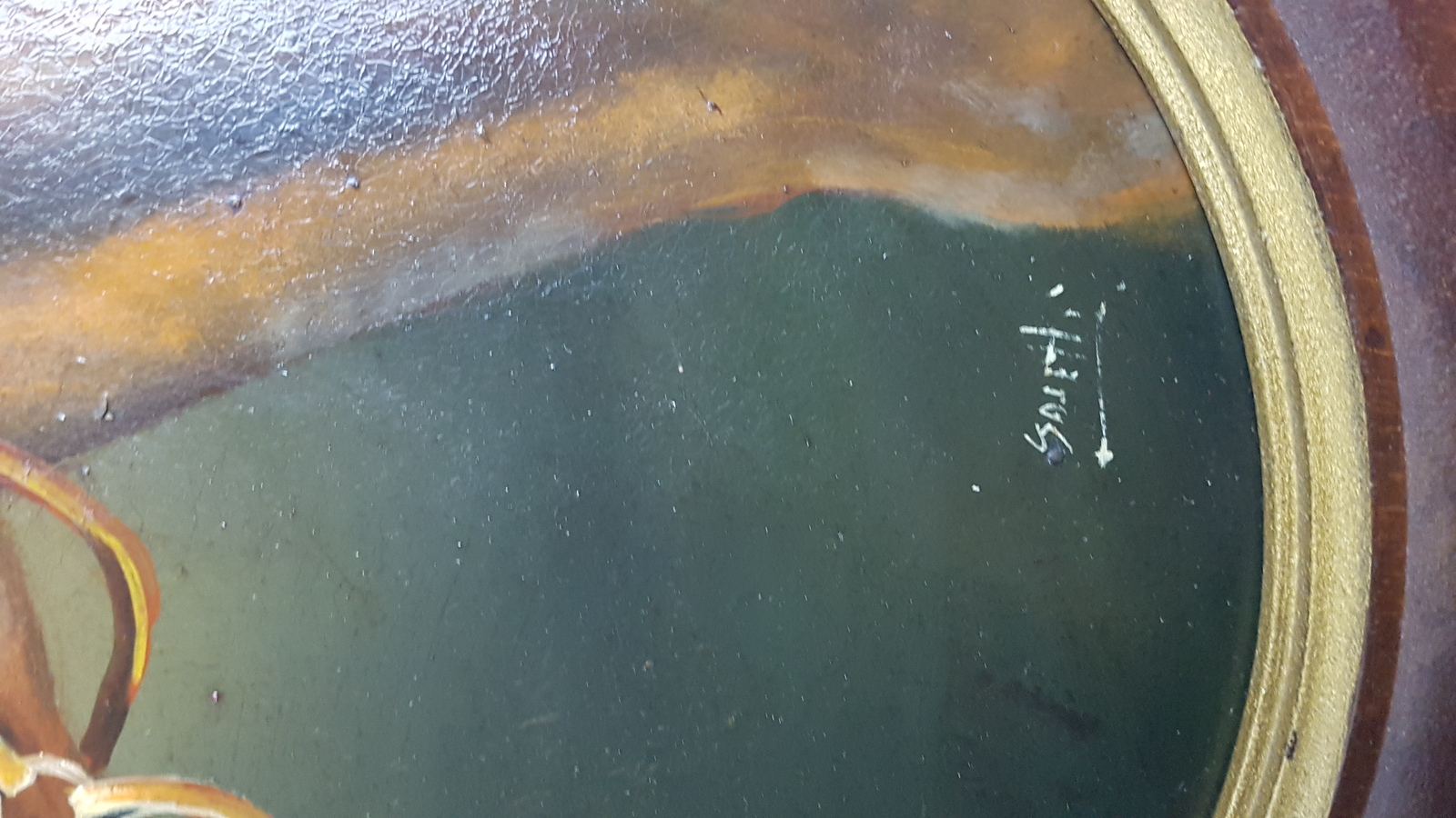 20th C. Oil On Panel, Portrait Of A Race Horse