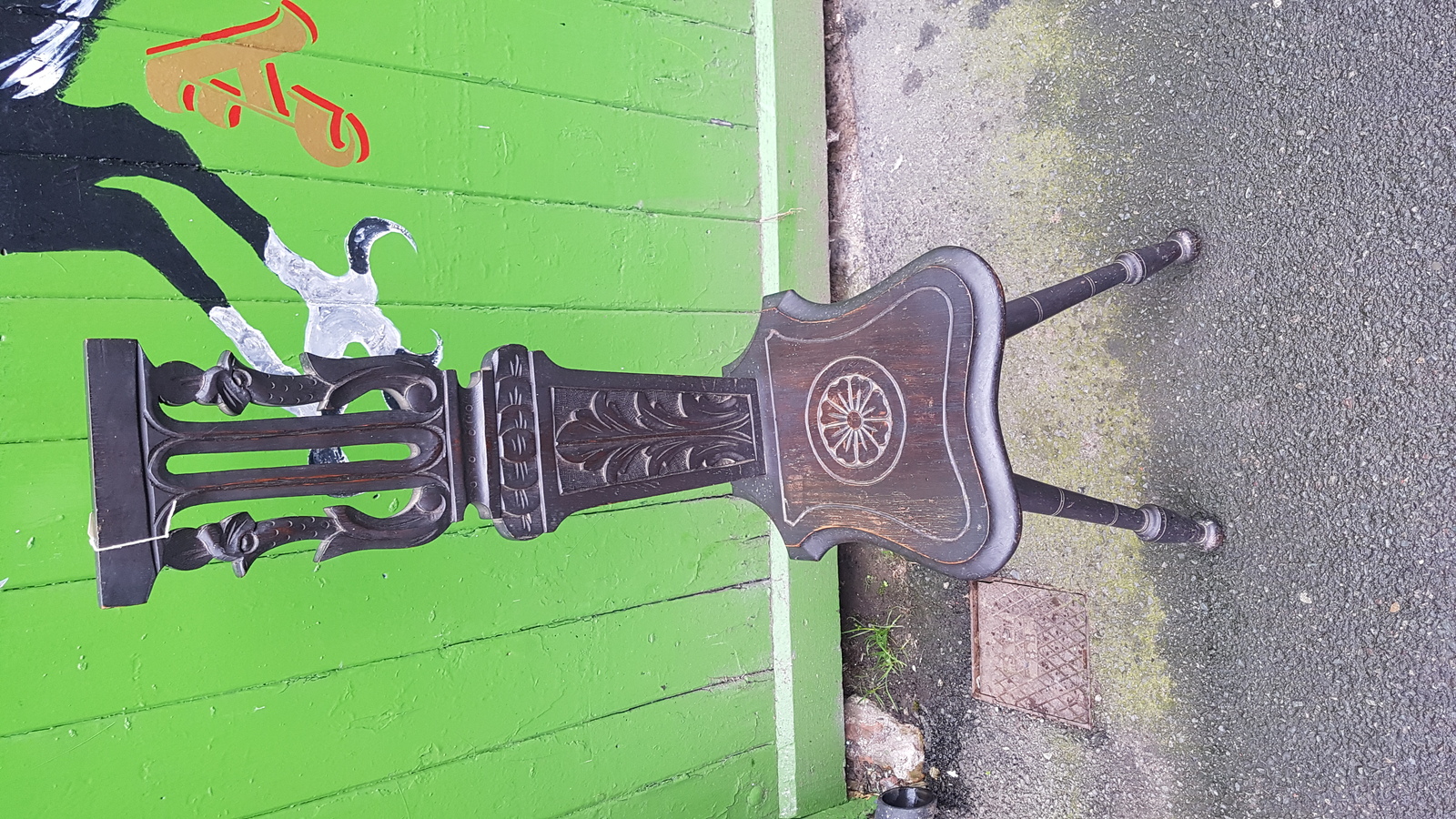 A 19th c. Ebonised Oak Spinning Chair