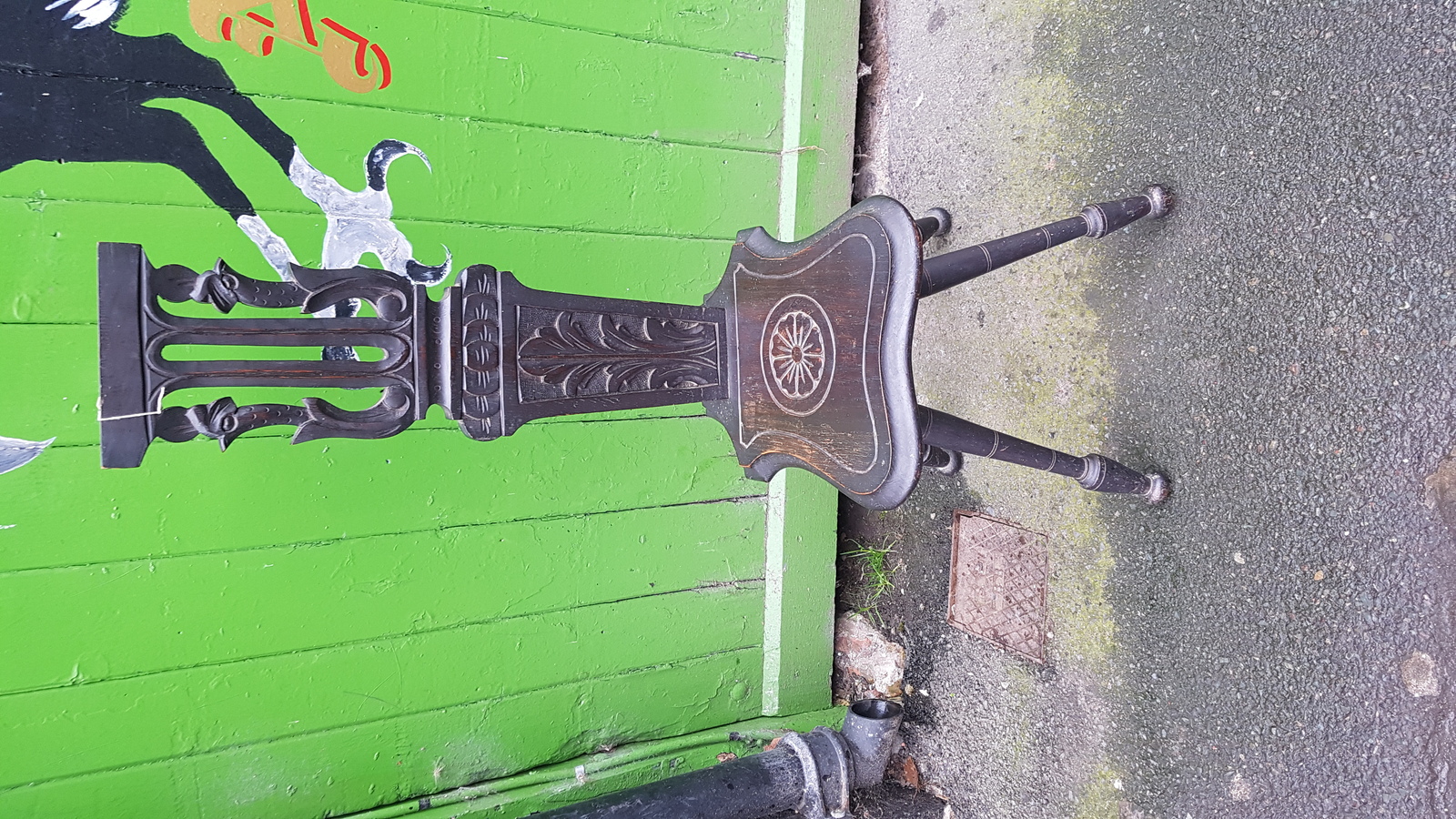 A 19th c. Ebonised Oak Spinning Chair