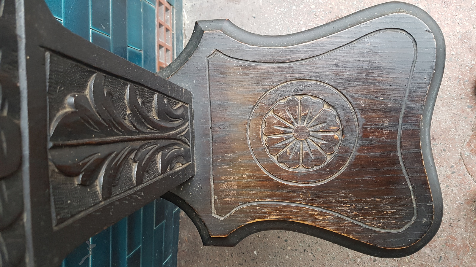 A 19th c. Ebonised Oak Spinning Chair