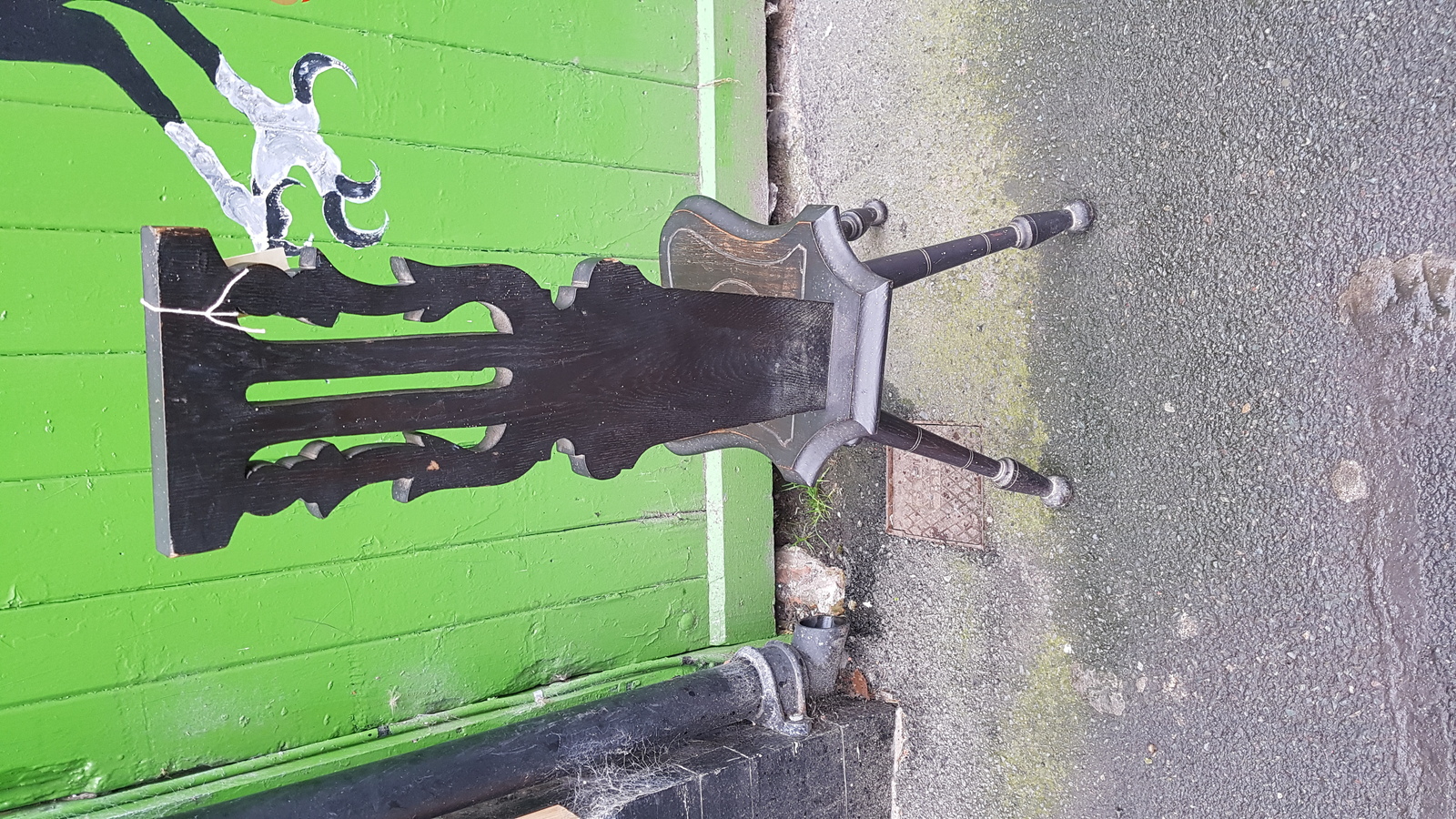A 19th c. Ebonised Oak Spinning Chair