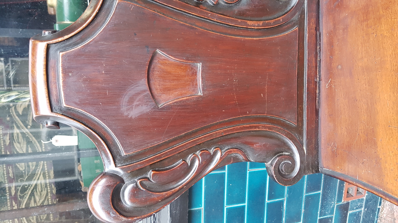 Discover our selection of Victorian mahogany hall chairs, featuring shield back and solid seat on turned legs. Own this 86cm H gem today!