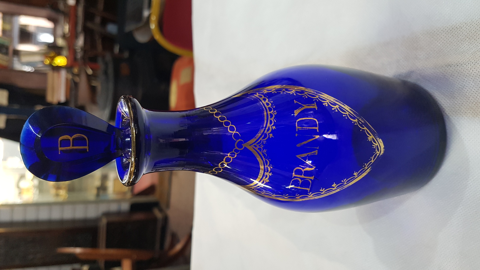 Rare 19th Century Bristol Blue Decanter