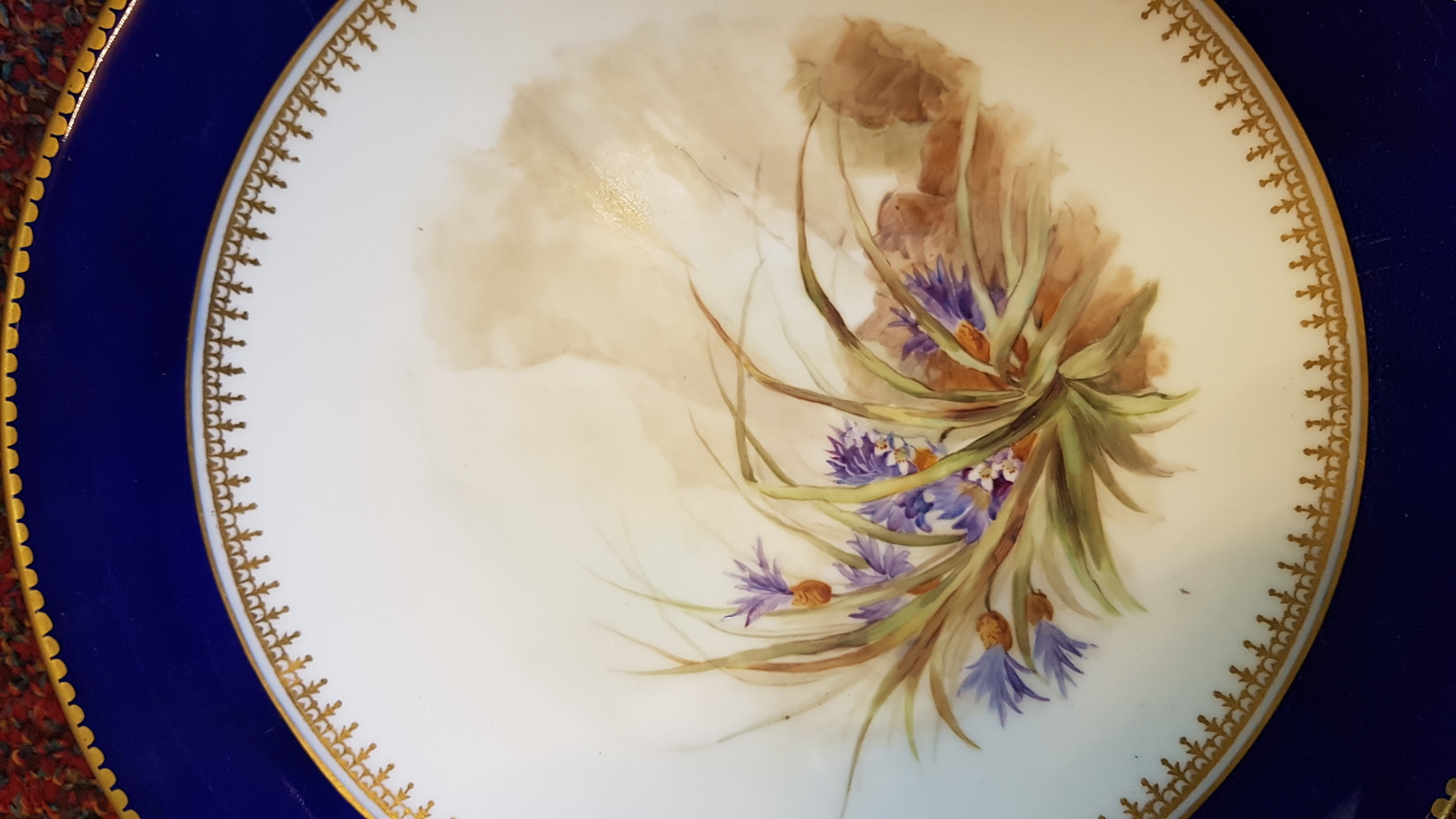 Discover our 19th C. Grainger's Worcester plate, beautifully hand-painted with wild flowers. Shop now to own this unique item, impressively marked and in good condition.