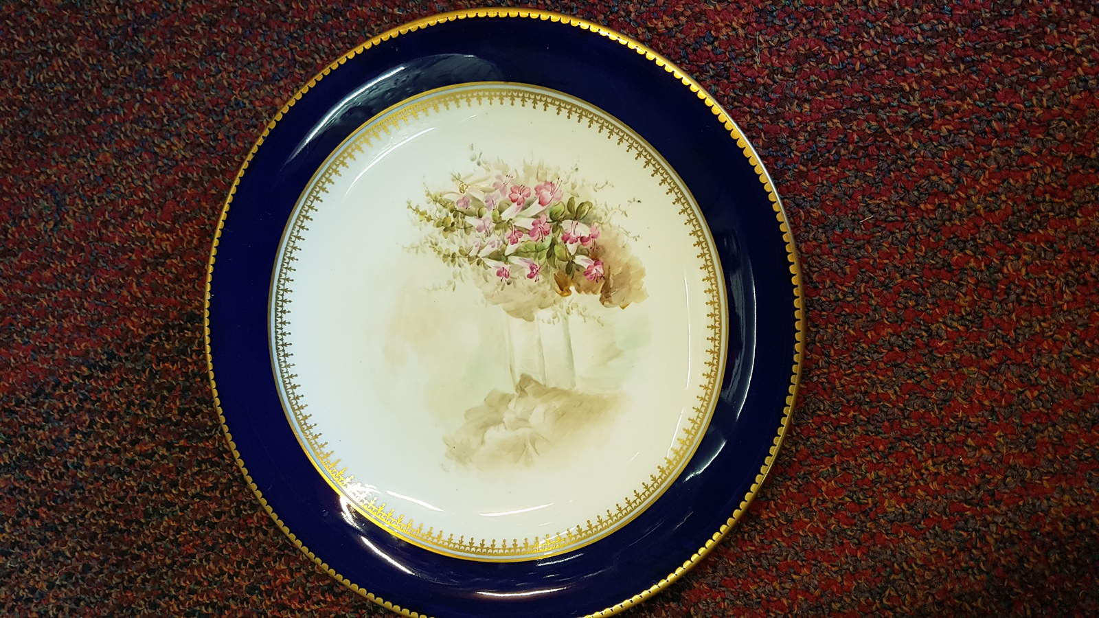 Discover 9th C. Grainger's Worcester, impressively hand-painted wildflower plate with pattern no. 2541. Perfect for antique collectors. Shop now!
