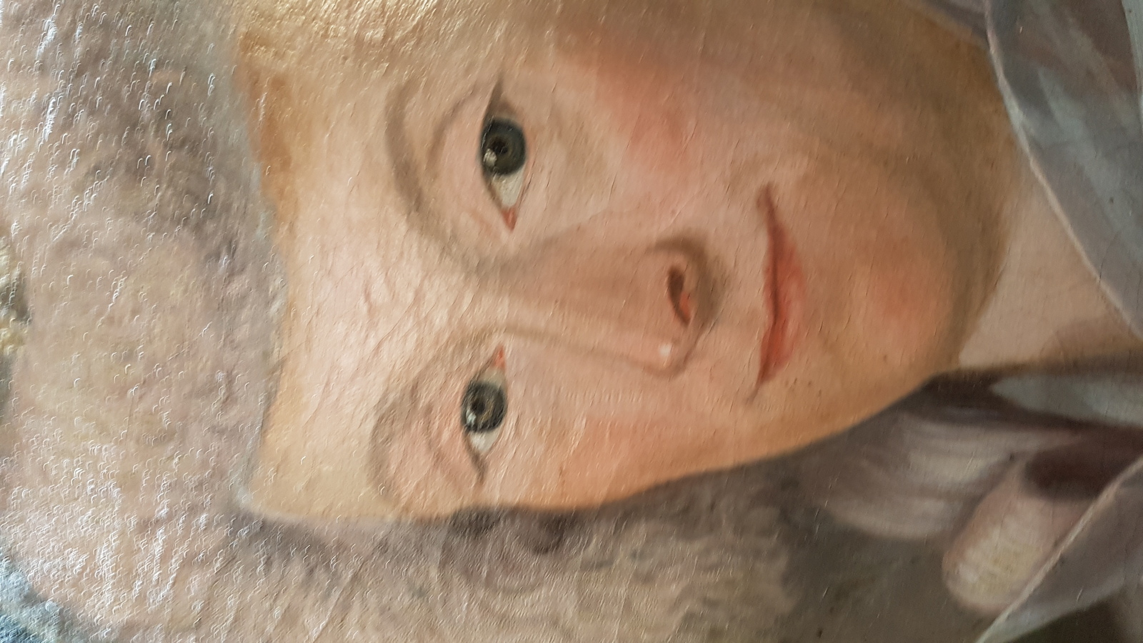 Discover our fine collection of 18th-century portraits. This oil on canvas features an elegant woman, unsigned and relined, measuring 54 x 76 cm. Browse now and find a piece of history connecting to the renowned Booth gin maker family.