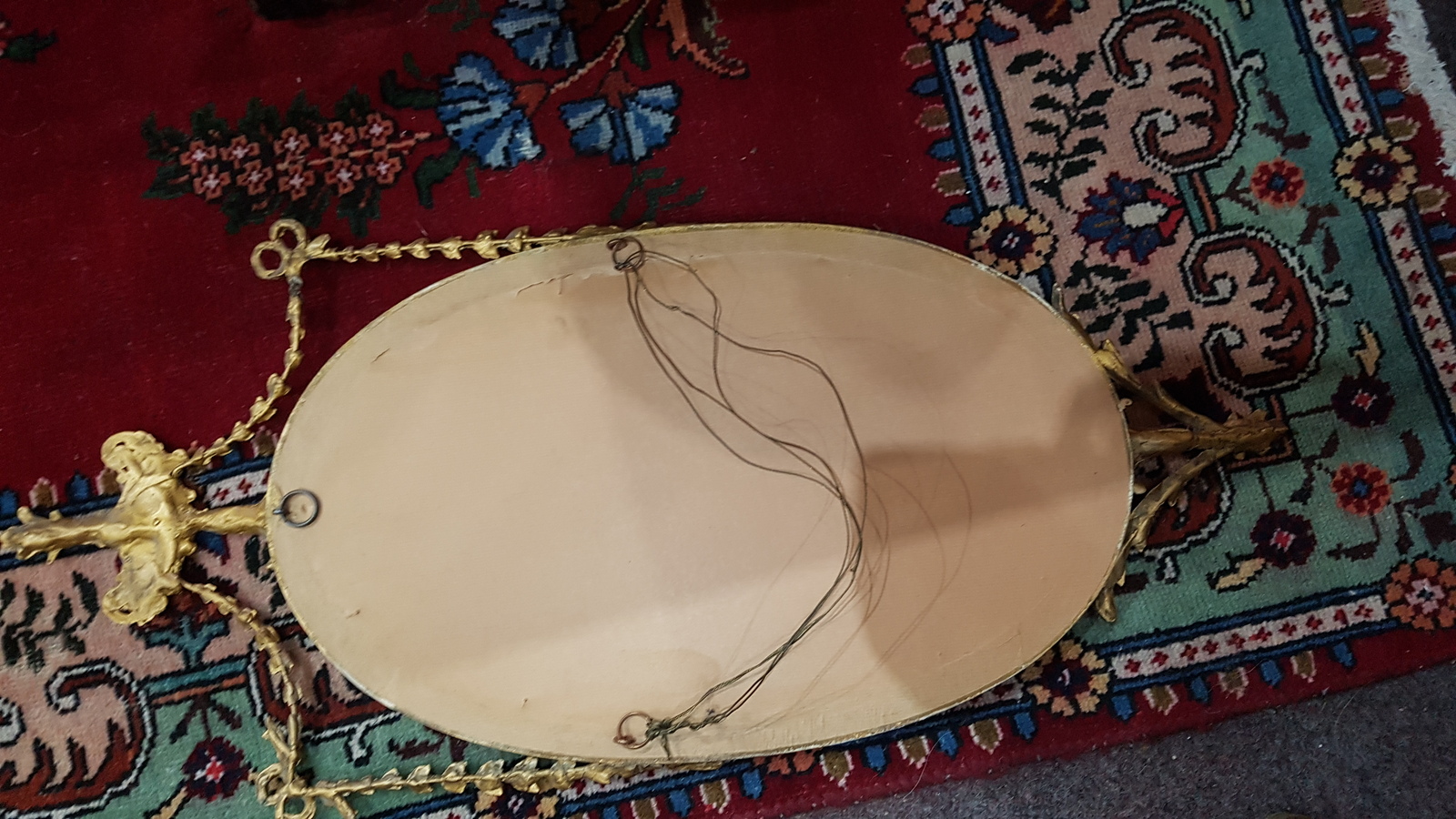 Adam Style Moulded Gilt Oval Wall Mirror