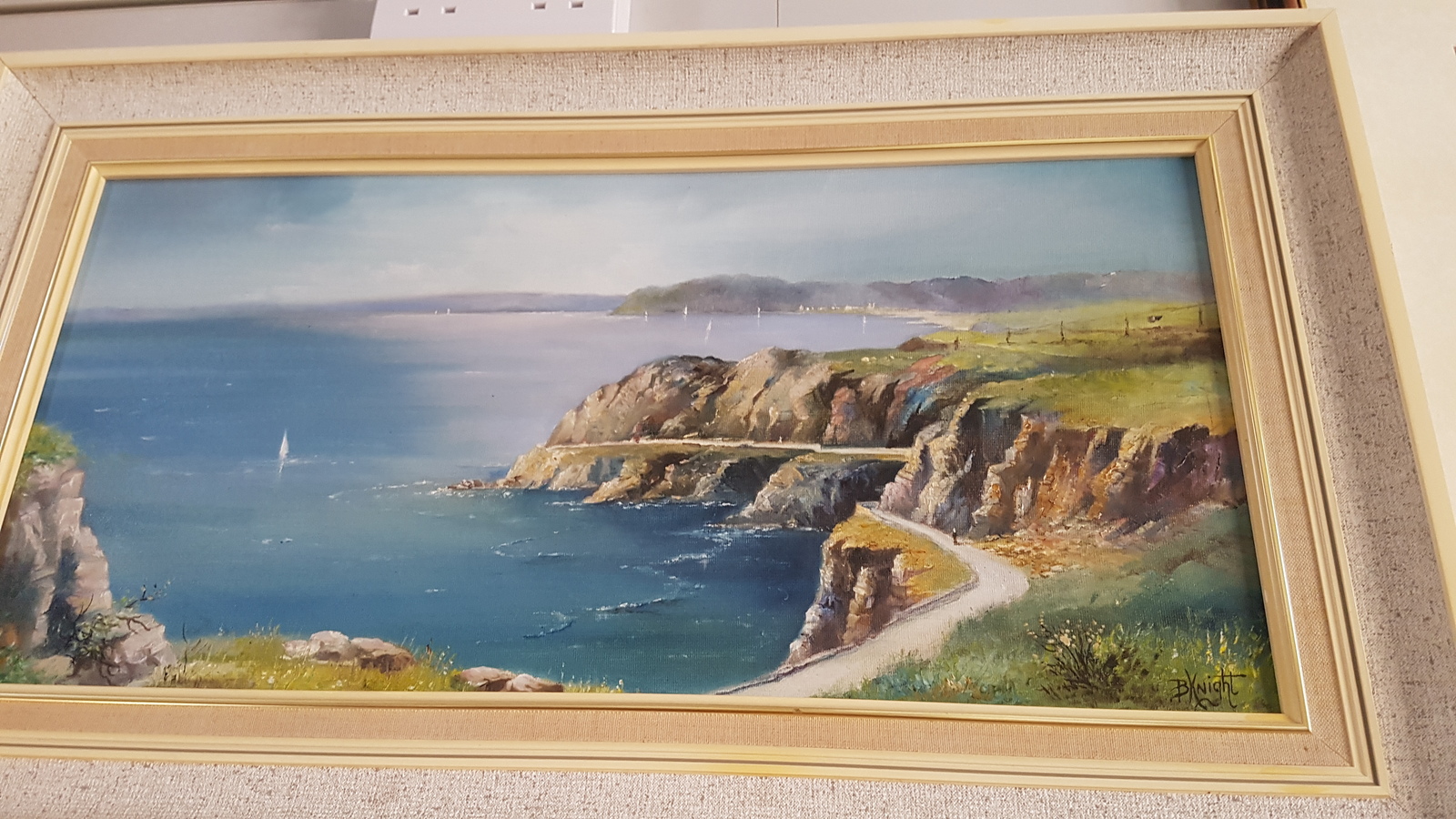 Discover our collection of 20th-century coastal scene paintings. Authentic pieces, like the B. Knight oil-on-board artwork, in perfect condition. Shop now!