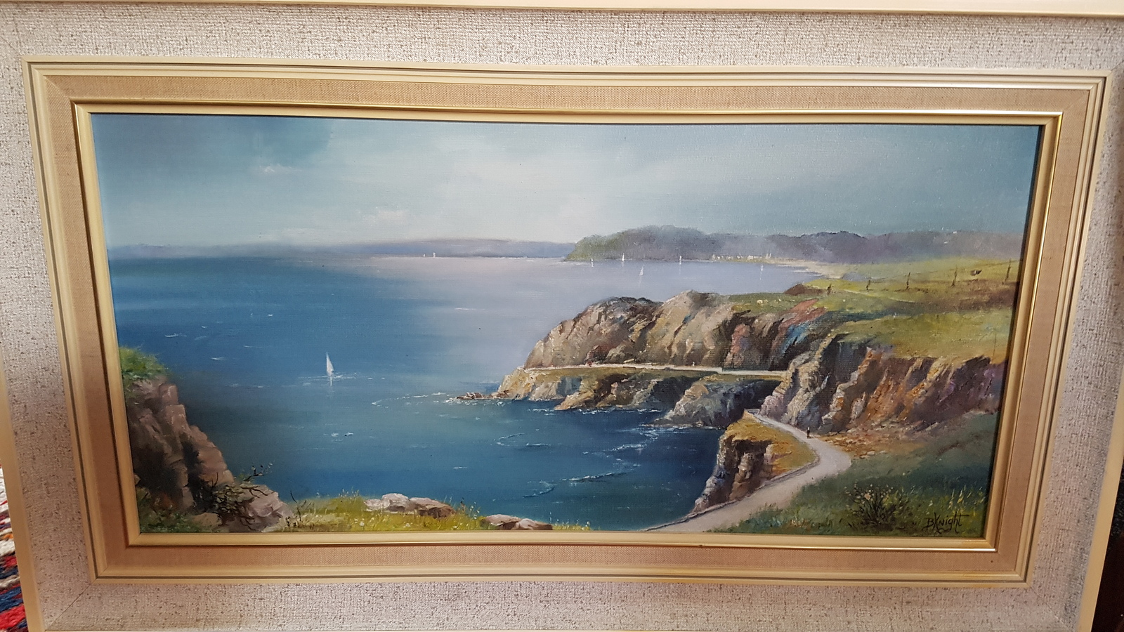 Discover our collection of 20th-century coastal scene paintings. Authentic pieces, like the B. Knight oil-on-board artwork, in perfect condition. Shop now!