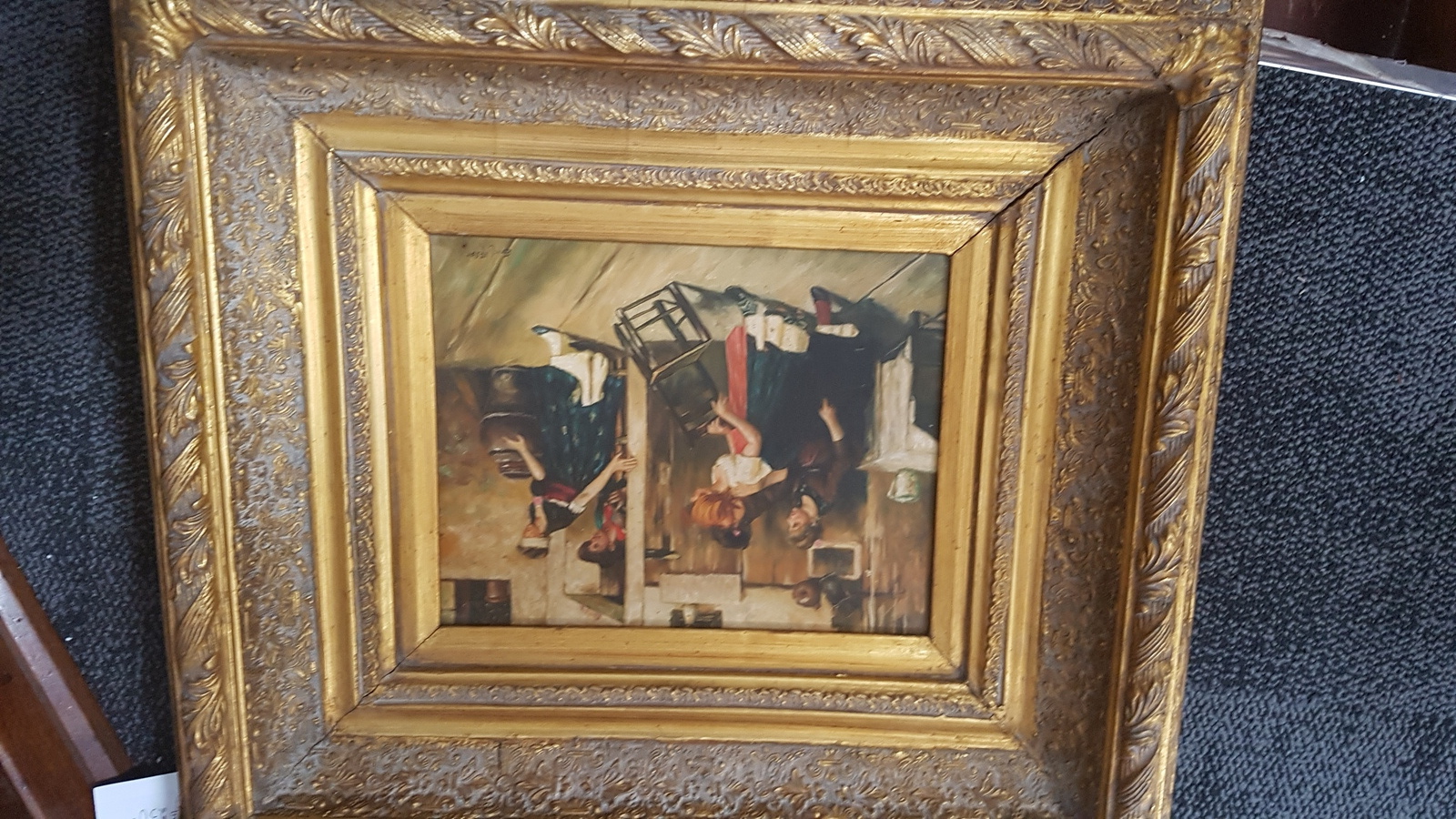 Discover a 19th-century oil on board painting by Ernst Muller. Explore this signed and framed masterpiece, measuring 50 x 45 cm. Buy now!