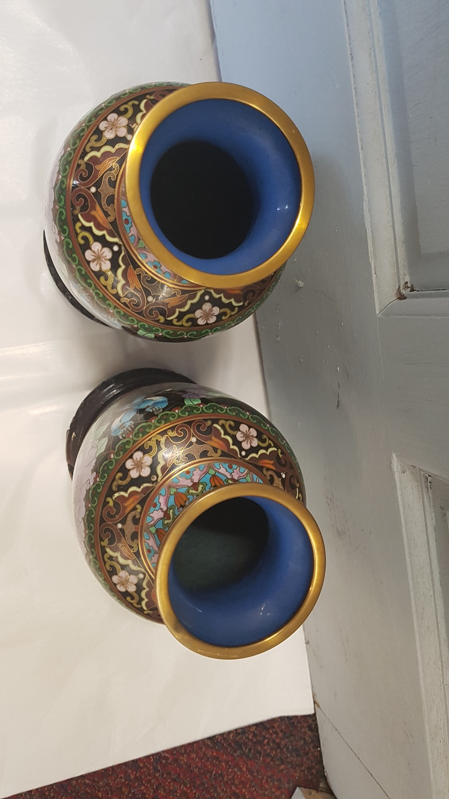 A Pair Of 20th Century Chinese Cloisonne Vases