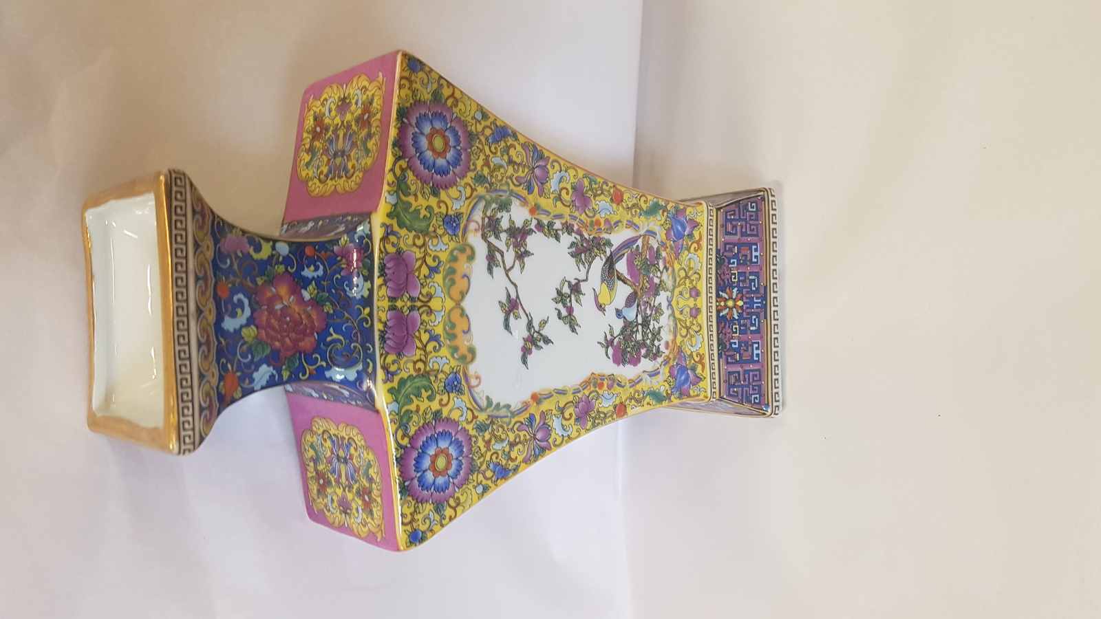 Mid 20th Century  Porcelain  Famille Rose Vase