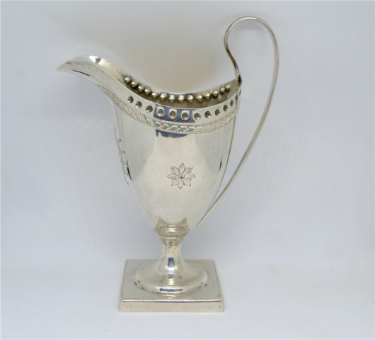 A Silver Helmet Cream Jug [Chester 1897].