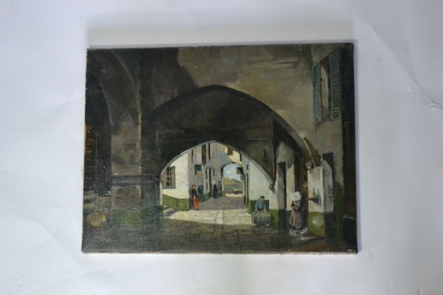 Discover Burt Pugh's captivating Oil on Canvas French Journey Provence masterpiece. Actual Size: 46cm x 35cm. Shop now for this piece of history!