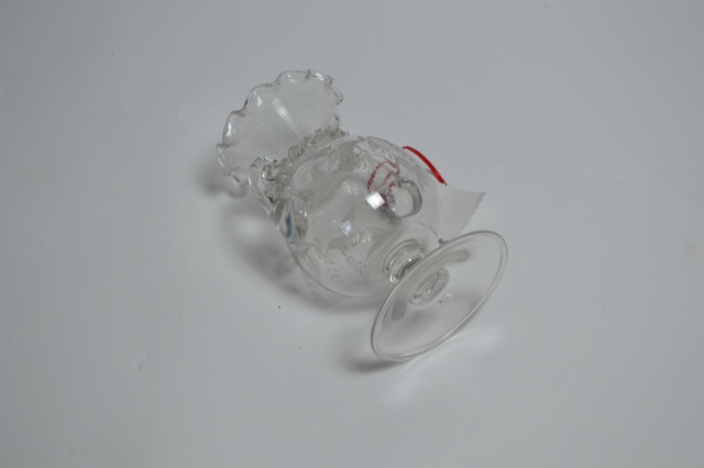 Explore our collection of Stevens and Williams clear glass vases. Our featured piece from 1880 stands 17cm high. Shop now for this timeless antique!