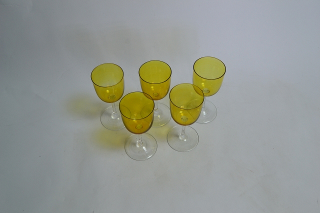 Victorian Amber Glasses.