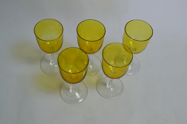 Victorian Amber Glasses.