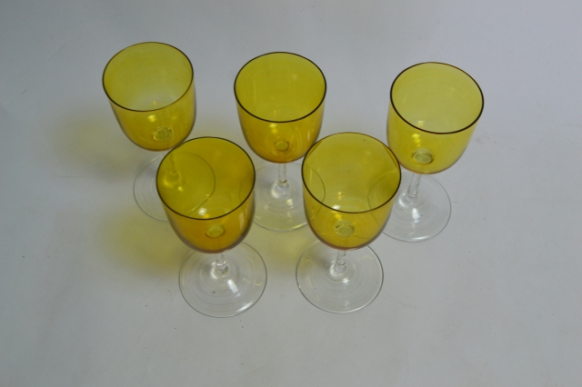 Victorian Amber Glasses.