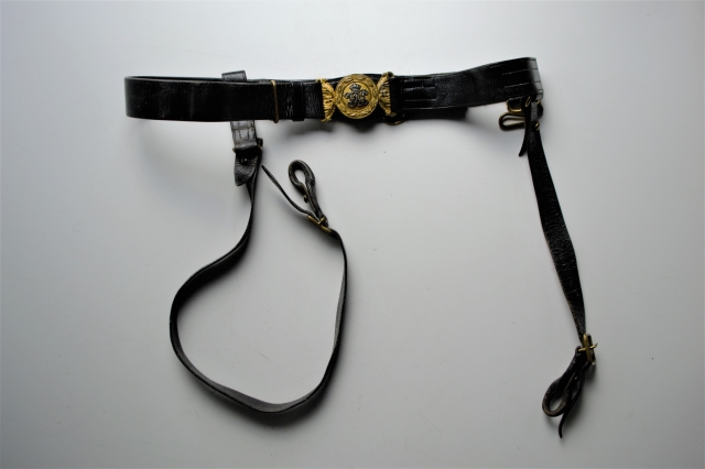 Discover VRI's high-quality black leather rifle officers belt. Designed for comfort and durability. Shop now and enhance your uniform essentials!