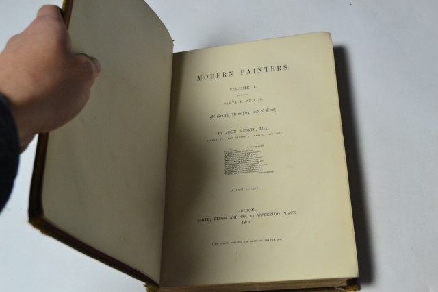 Discover John Ruskin's signed Modern Painters series. Explore all five volumes online. Rare editions available! Order now for fast delivery.