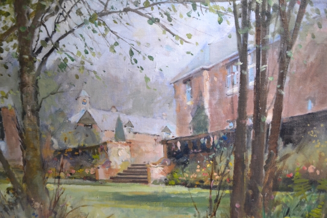 Discover George Thompson's pastel masterpiece of Burton Manor. Shop now to add this 20th-century landscape to your art collection. Don't miss out!