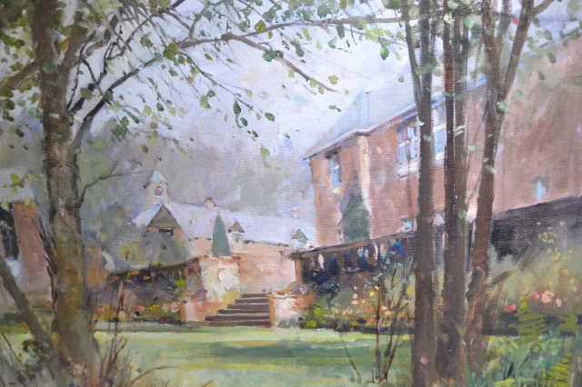 Discover George Thompson's pastel masterpiece of Burton Manor. Shop now to add this 20th-century landscape to your art collection. Don't miss out!