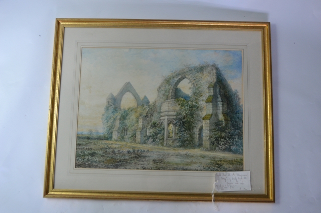 Discover Emily Haye's 1902 watercolour of Haughmond Abbey. Explore intricate details and immerse yourself in history. Shop our watercolour collection now!