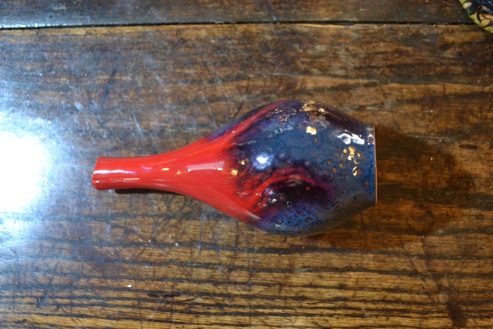 Discover our exquisite Royal Doulton Flambe Vase, Model 1612. At 21cm high with a unique veined design, it's a must for collectors. Shop now!