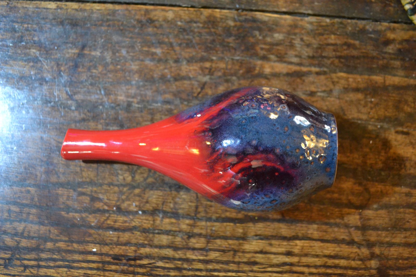 Discover our exquisite Royal Doulton Flambe Vase, Model 1612. At 21cm high with a unique veined design, it's a must for collectors. Shop now!