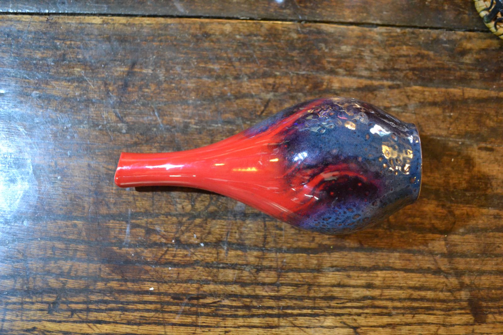 Discover our exquisite Royal Doulton Flambe Vase, Model 1612. At 21cm high with a unique veined design, it's a must for collectors. Shop now!