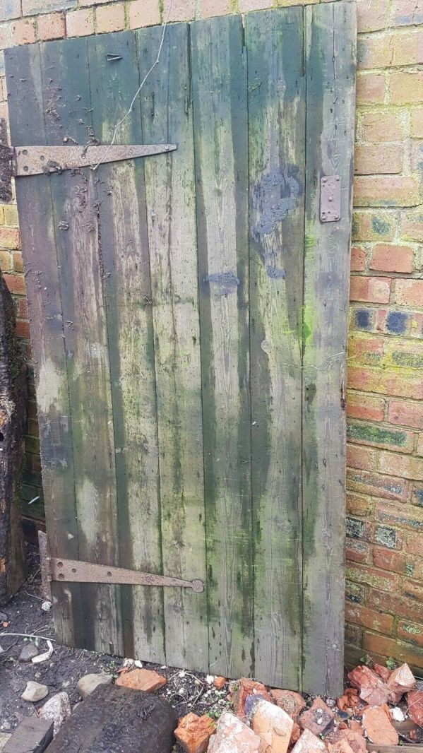 19th Century Wooden Door With Hinges