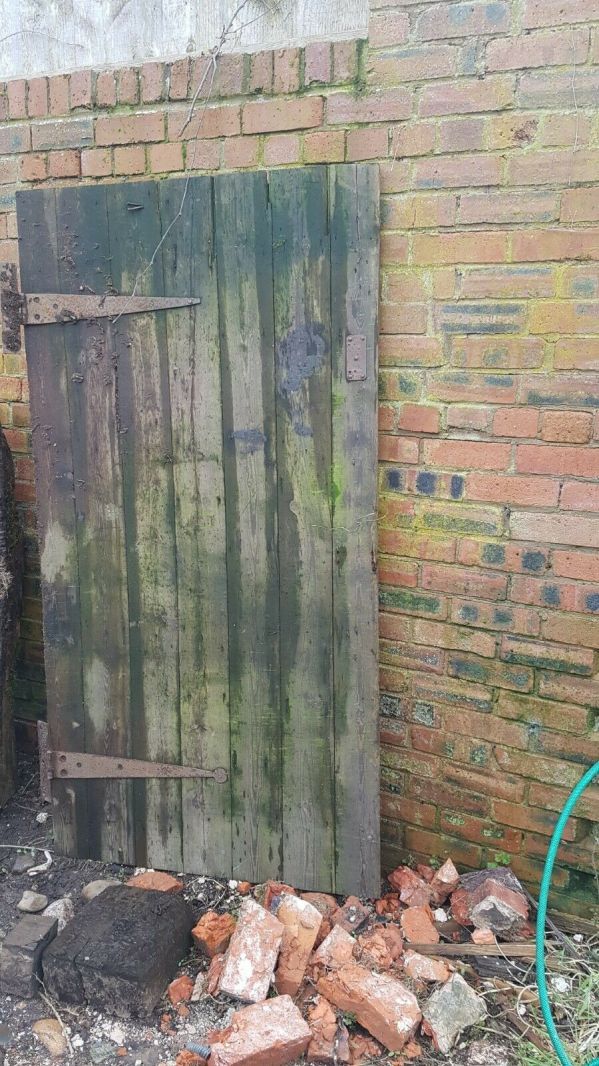 19th Century Wooden Door With Hinges