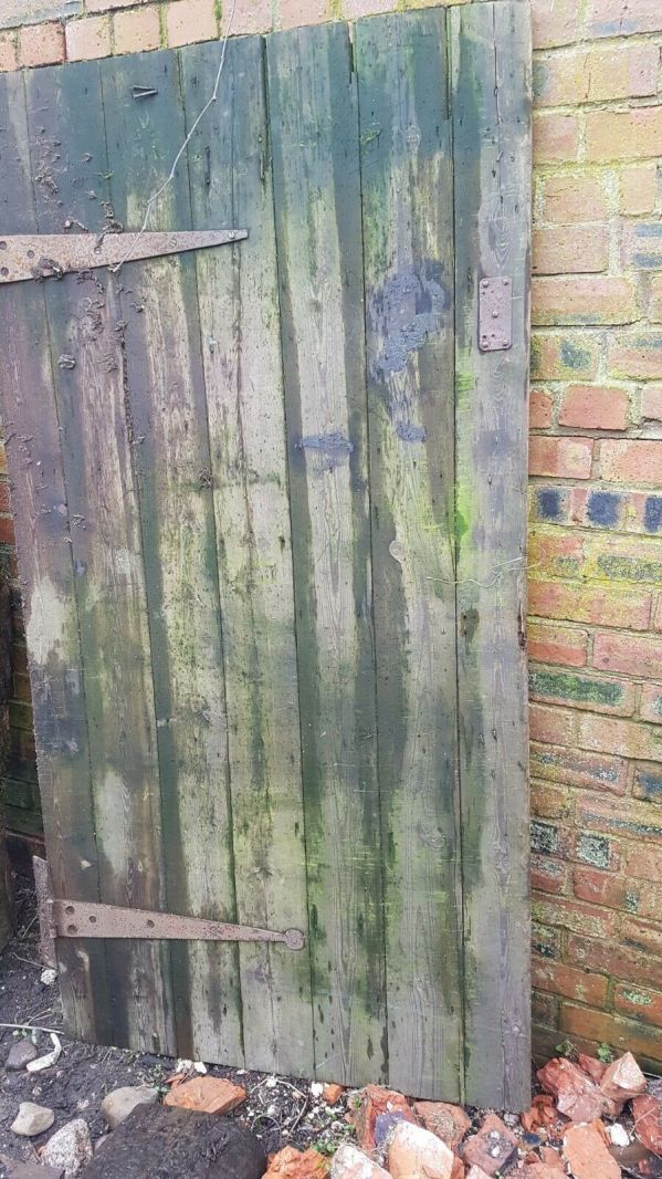 19th Century Wooden Door With Hinges