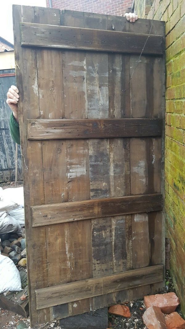19th Century Wooden Door With Hinges