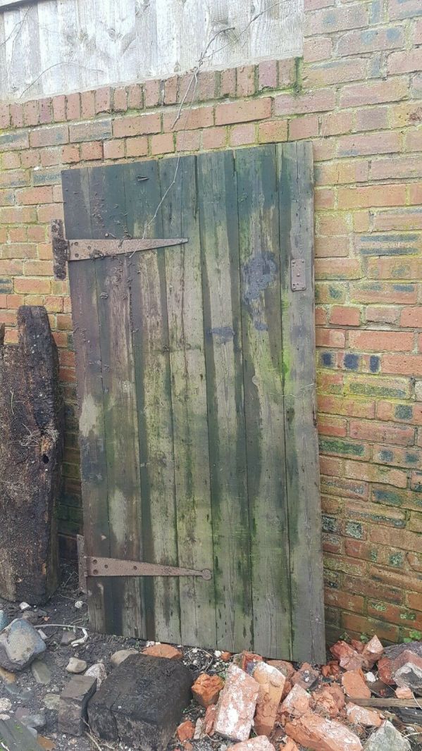 19th Century Wooden Door With Hinges